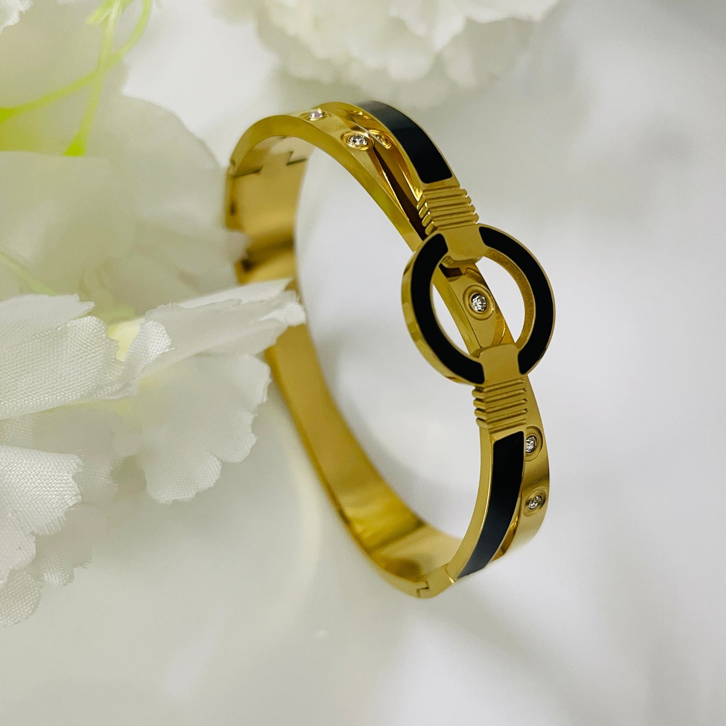 Roman zircon charm bracelet
