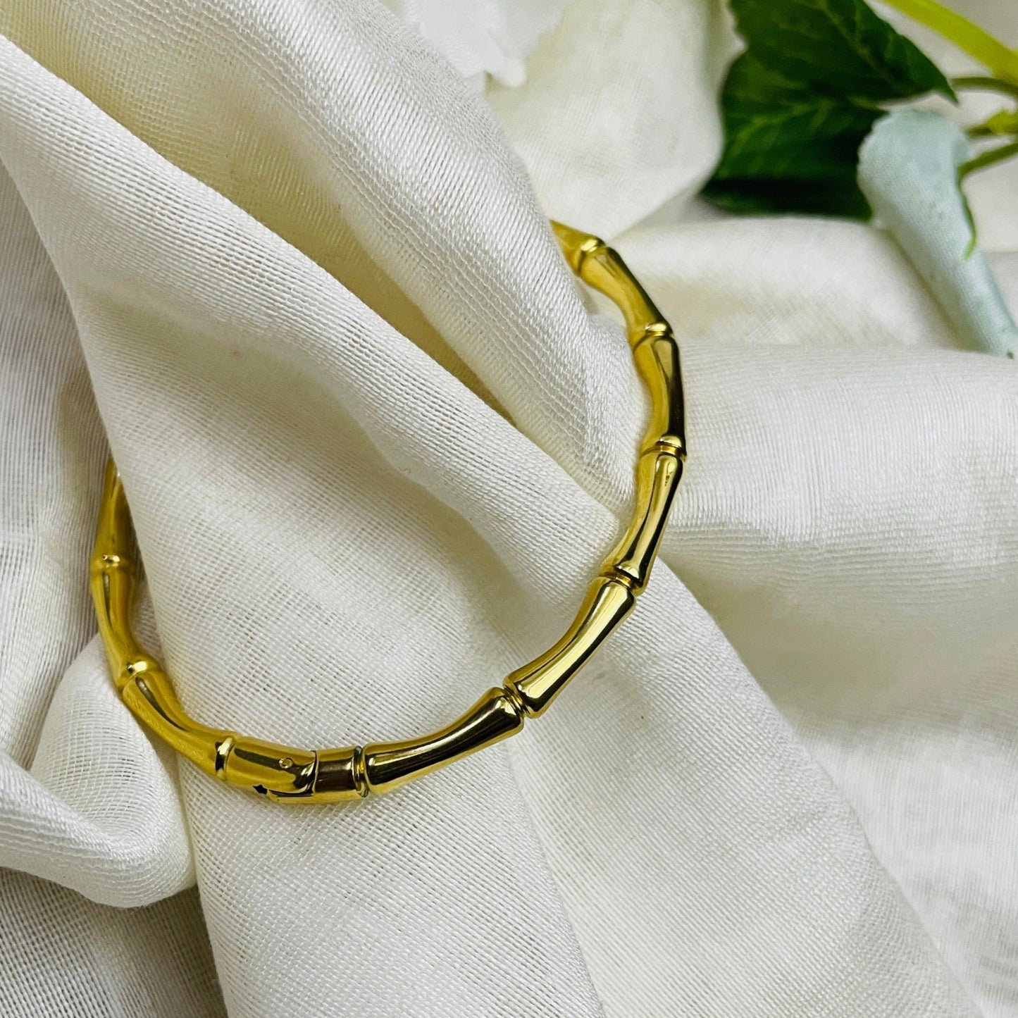 Bamboo bangle bracelet