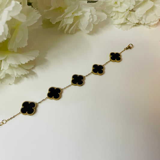 Leaf clover dual bracelet