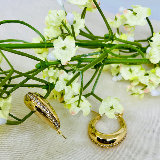 Serene zirconia oval hoop earrings