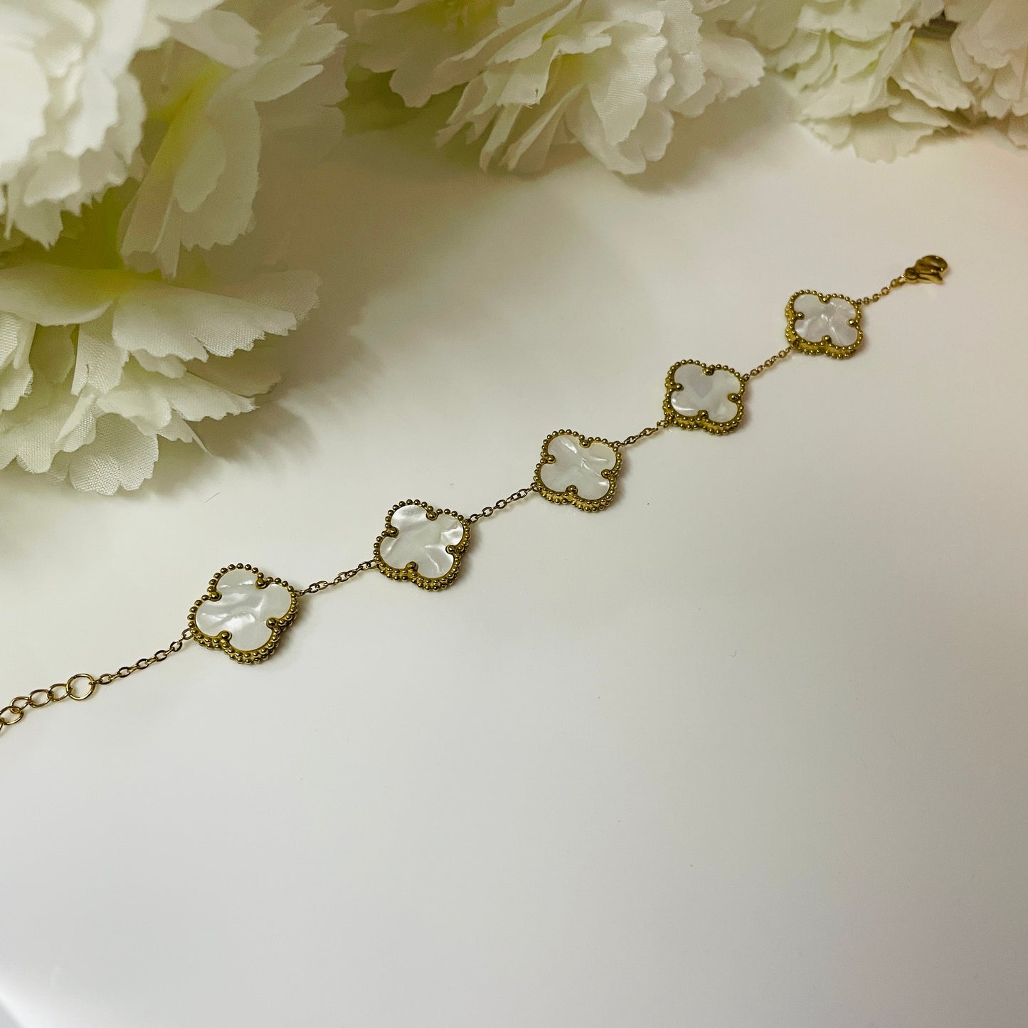 Leaf clover dual bracelet
