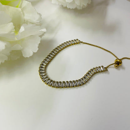 Baguette diamond tennis bracelet