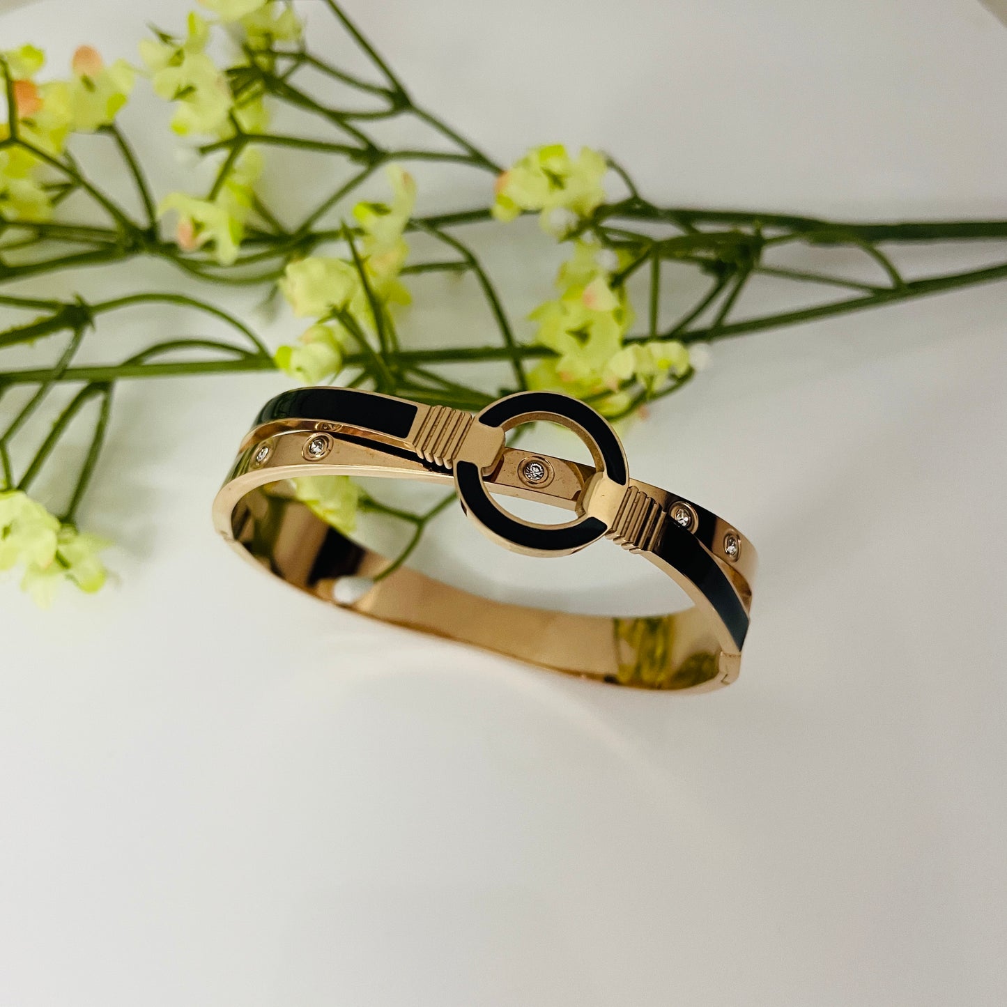 Roman zircon charm bracelet