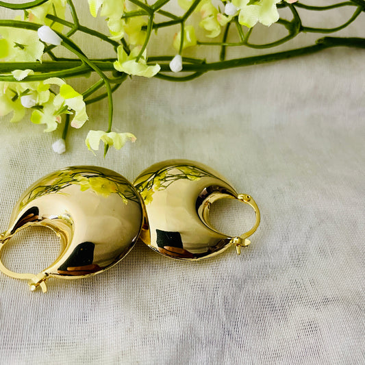 Clove gold hoop earrings